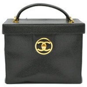 Chanel Cocomark Vanity Black caviar skin GD seal Handbag bag